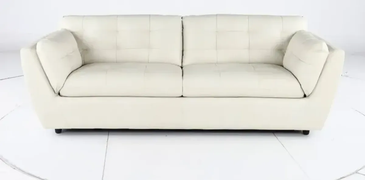 Tiffany White Leather Sofa