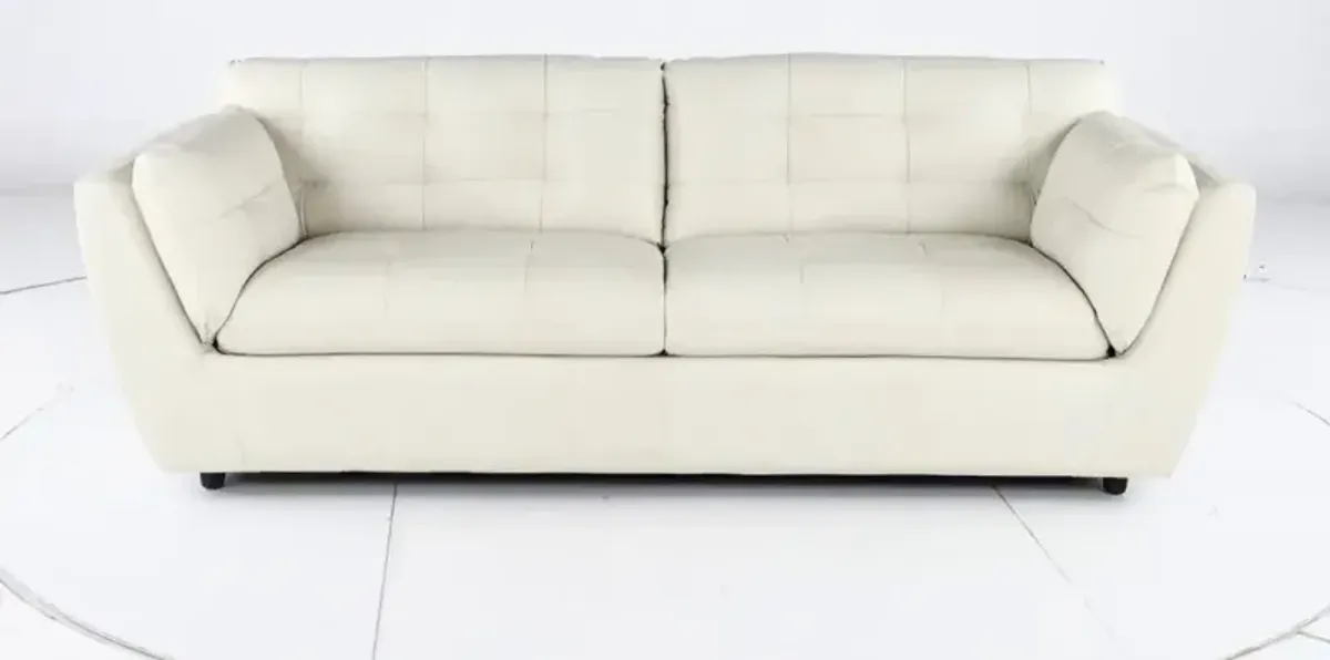 Tiffany White Leather Sofa