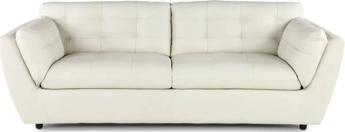 Tiffany White Leather Sofa