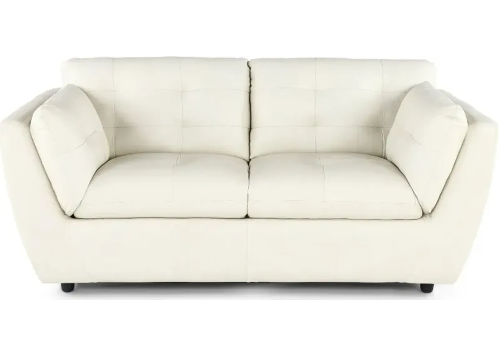 Tiffany White Leather Loveseat