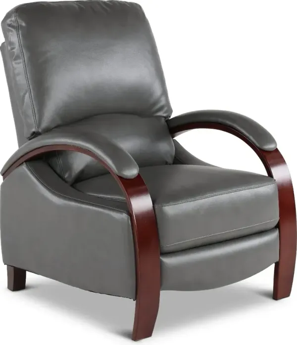 Larue Graphite Push Back High Leg Recliner