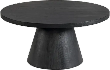 Portland Black Round Coffee Table