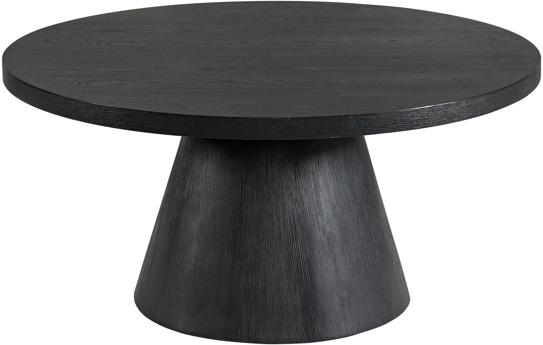 Portland Black Round Coffee Table
