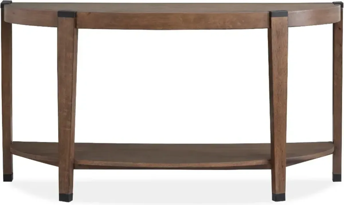 Kaysen Brown and Black Sofa Table