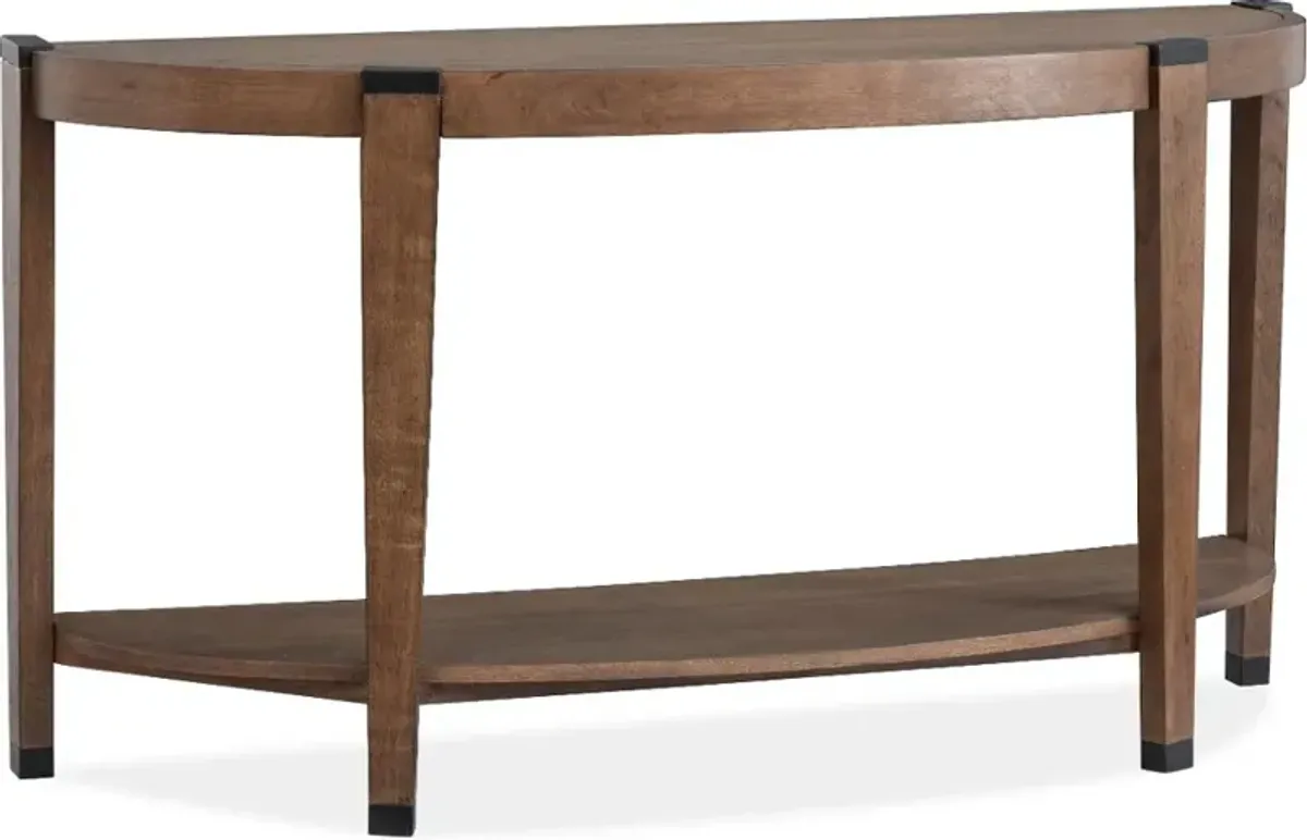 Kaysen Brown and Black Sofa Table