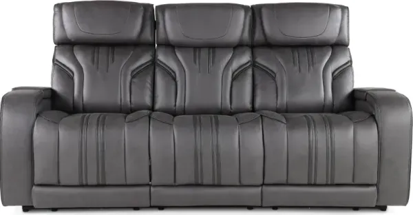 Tacama Graphite Power Reclining Sofa with Audio