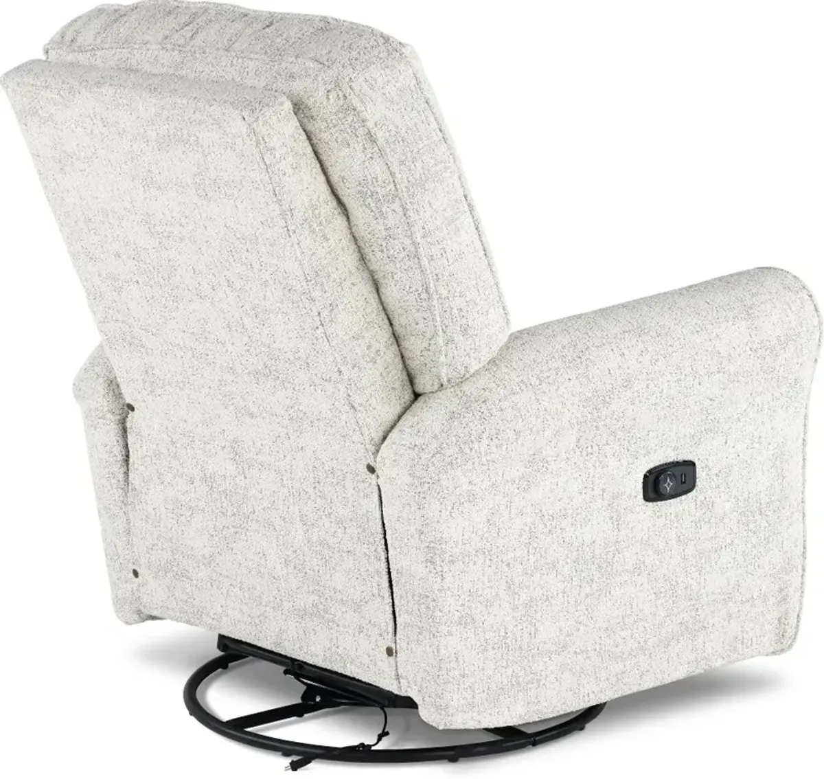 Josey White Pepper Swivel Glider Power Recliner