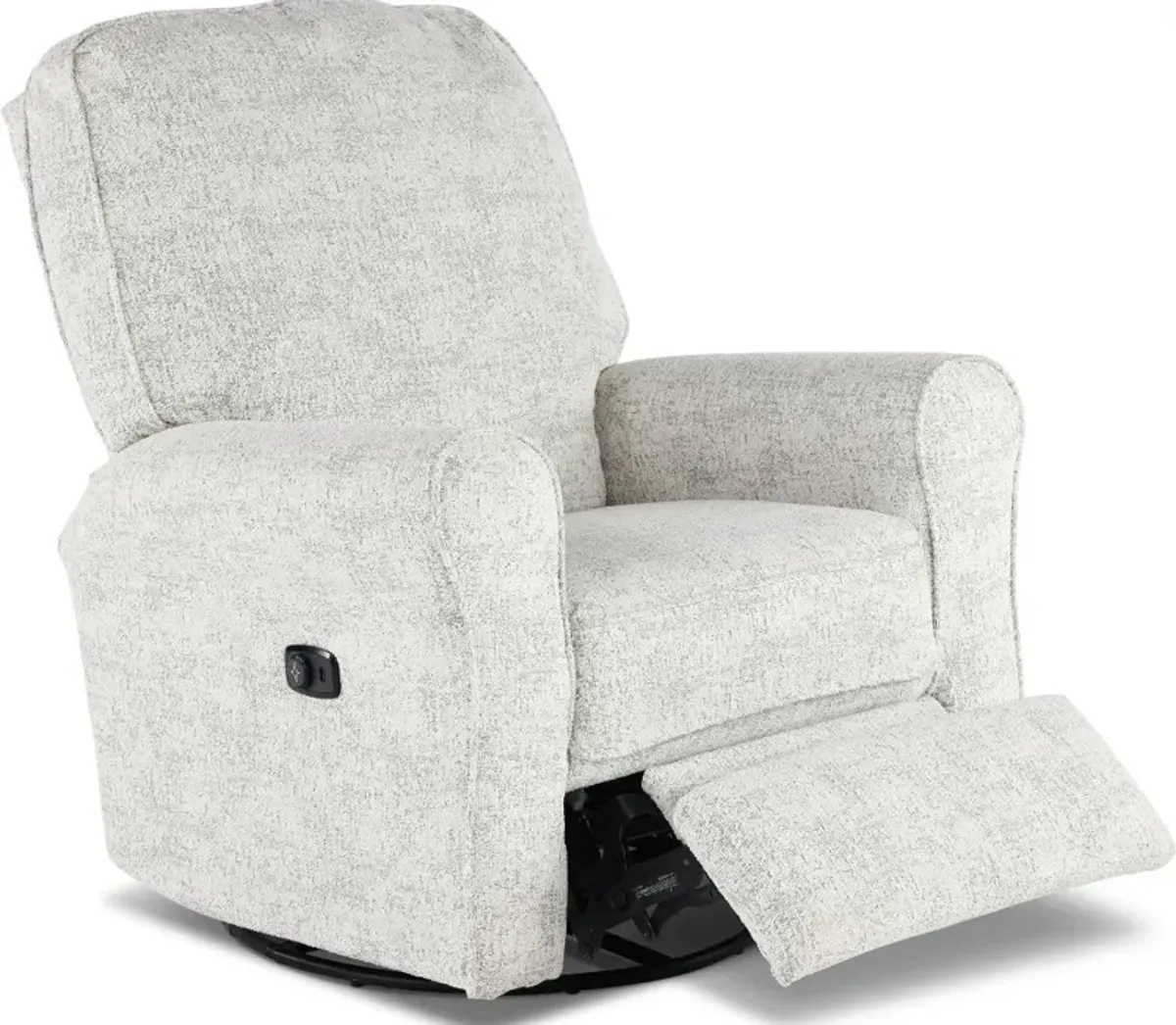 Josey White Pepper Swivel Glider Power Recliner