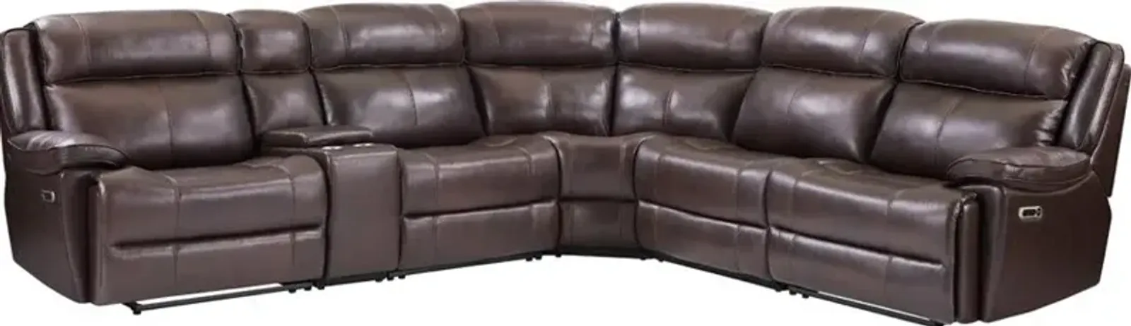 Eclipse Florence Brown 6-Piece Power Reclining Sectional