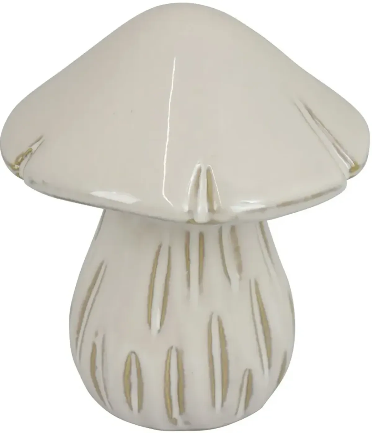 8.5" Ivory Mushroom Decor