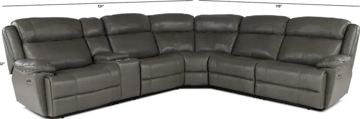 Eclipse Florence Heron 6-Piece Power Reclining Sectional