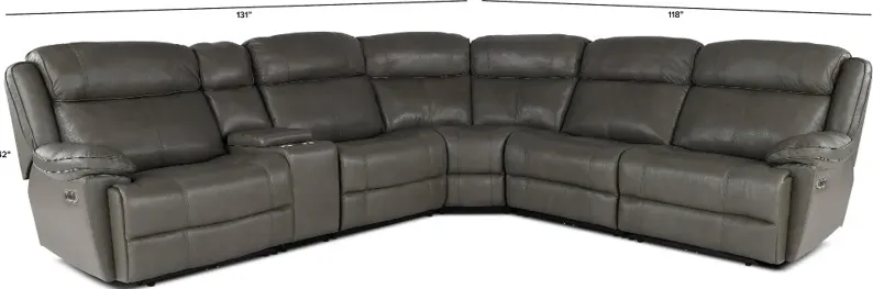 Eclipse Florence Heron 6-Piece Power Reclining Sectional