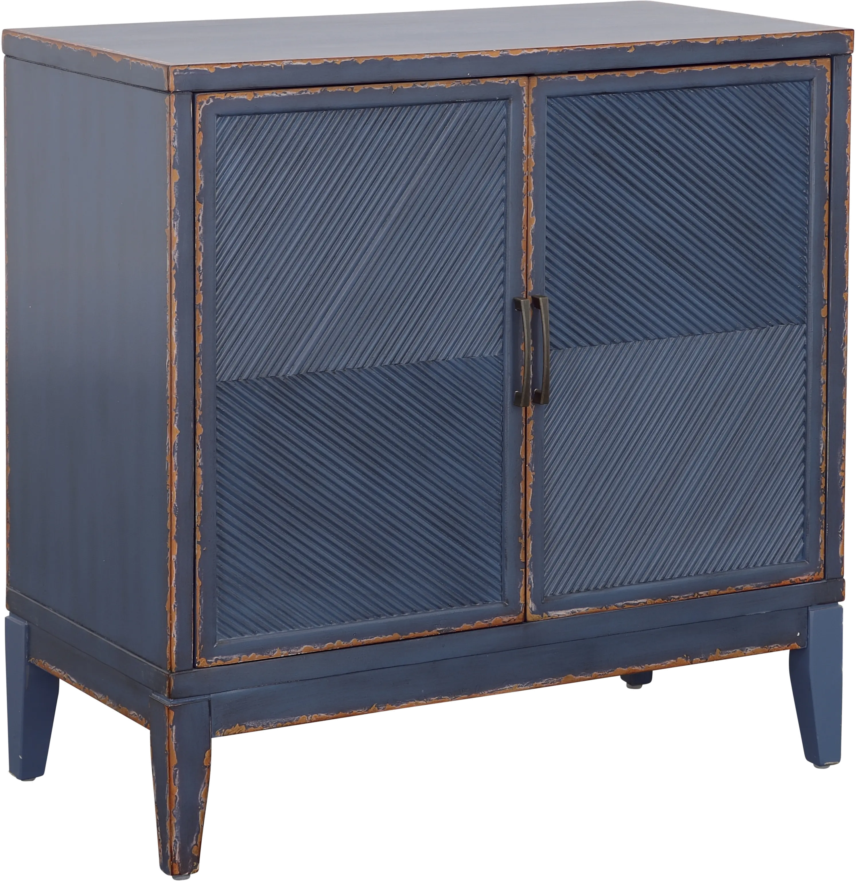 Blue Two Door Accent Cabinet