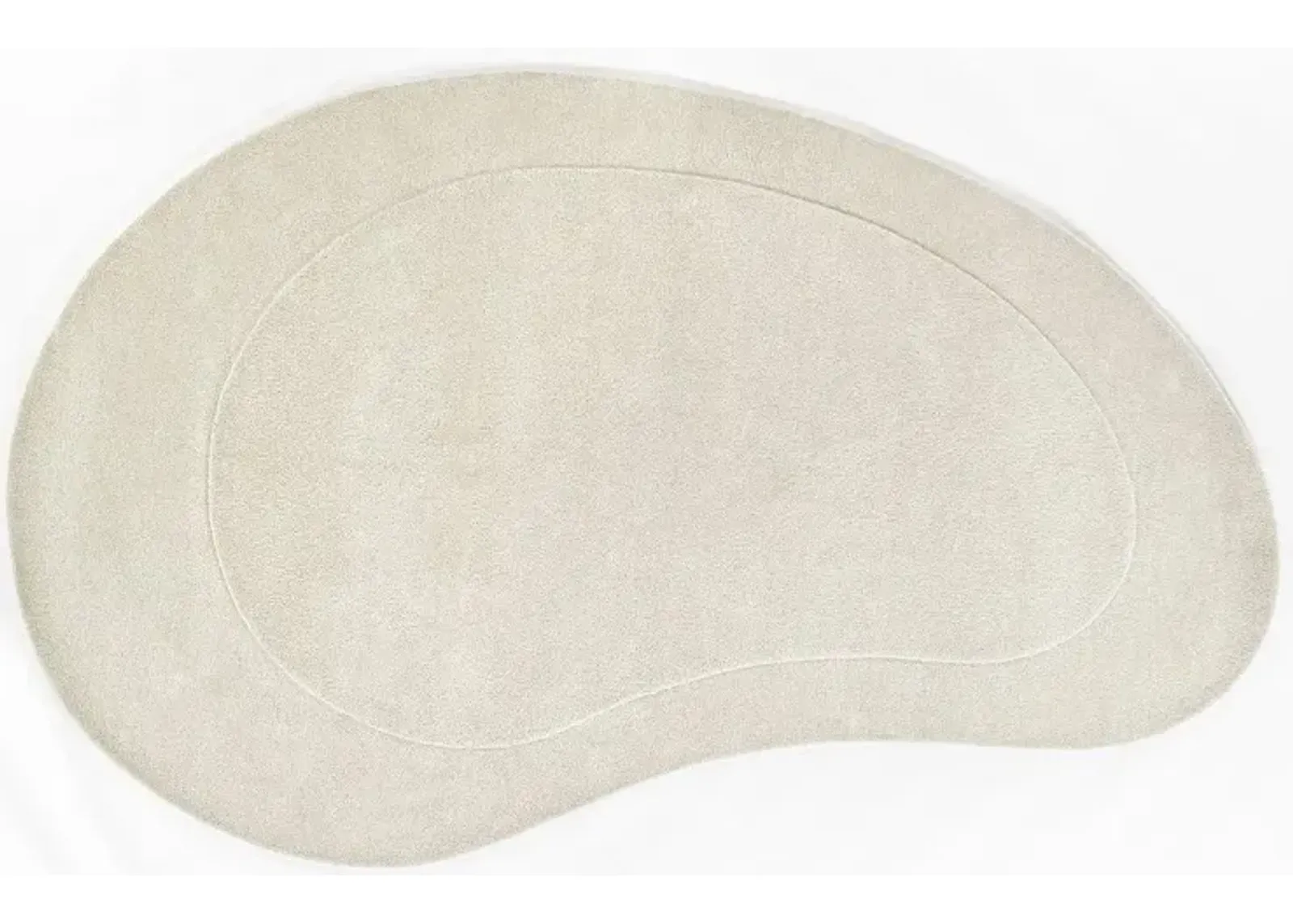 Claude 6 x 9 Ivory Kidney Area Rug