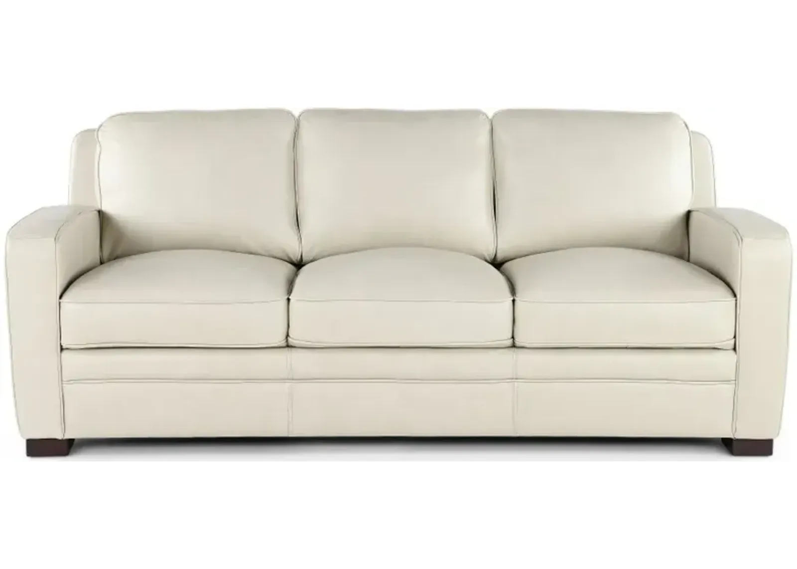 Stallion Ivory White Leather Sofa