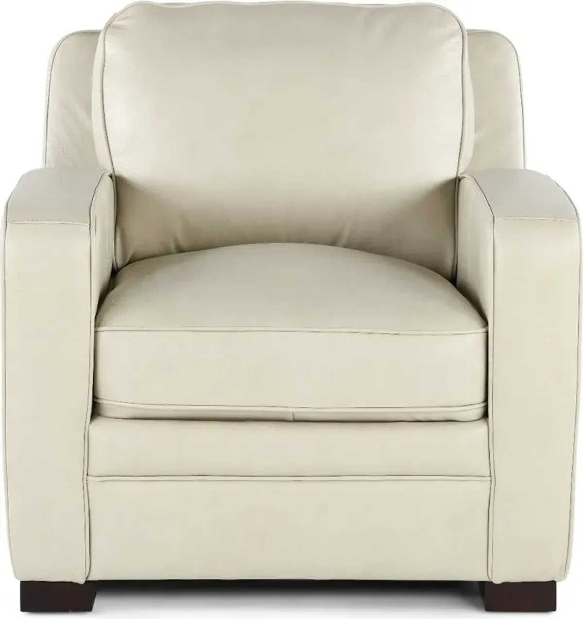 Stallion Ivory White Leather Chair