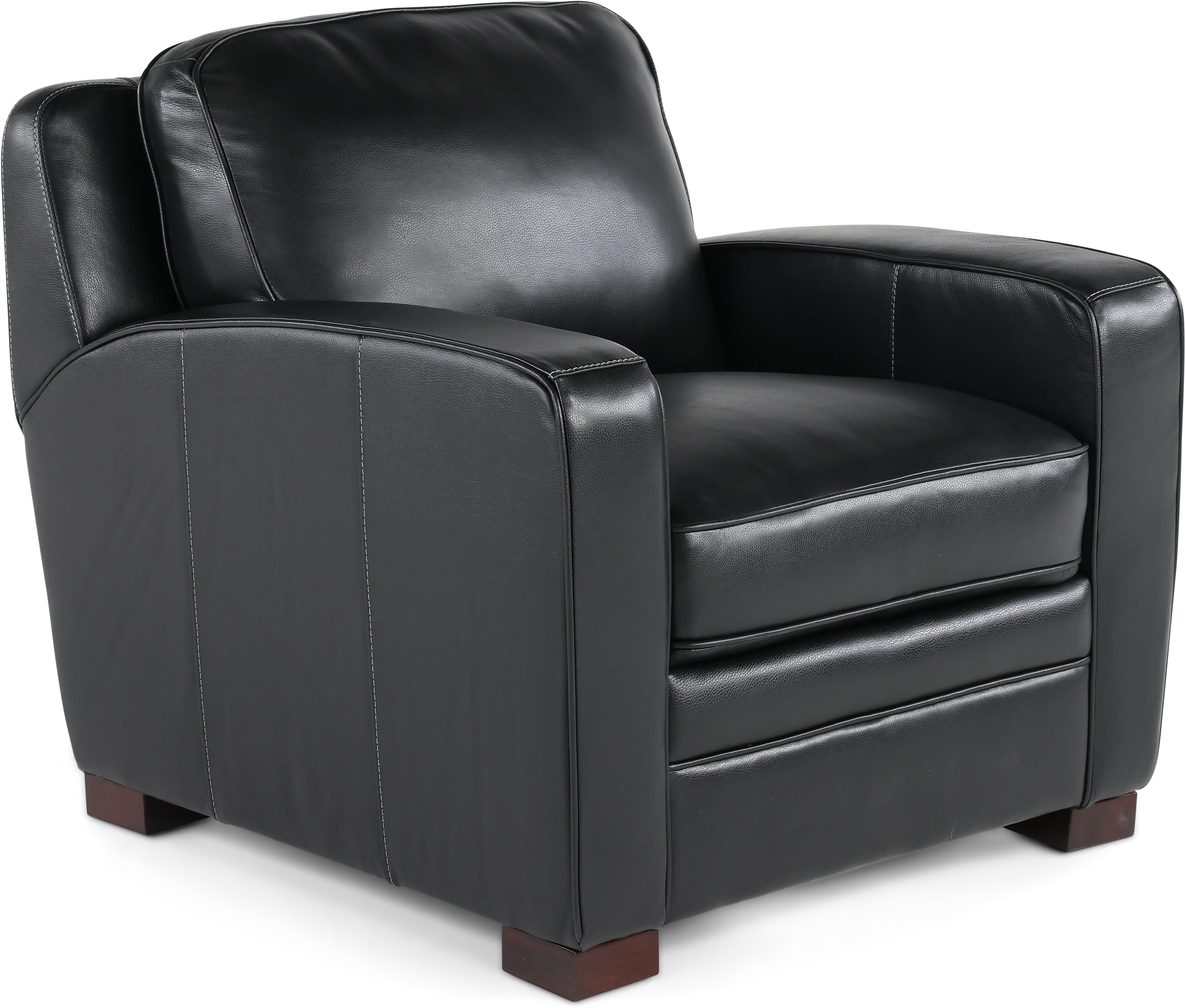 Stallion Black Leather Chair