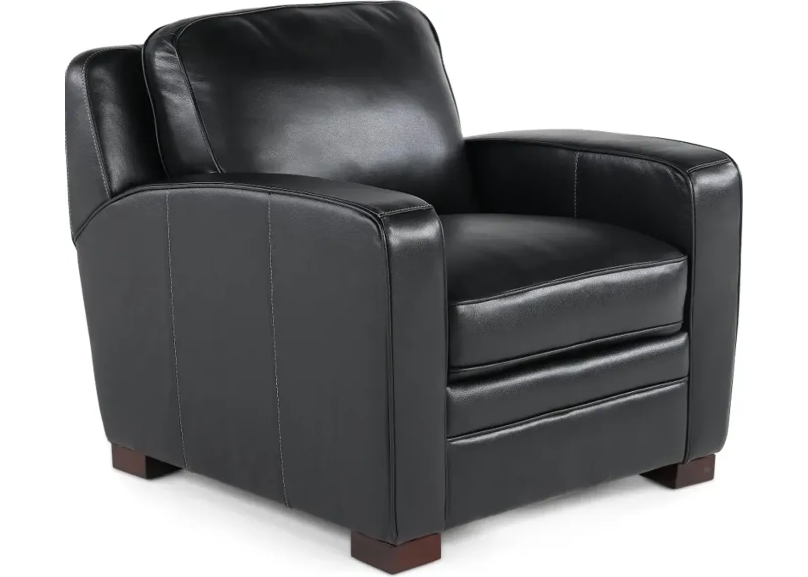 Stallion Black Leather Chair