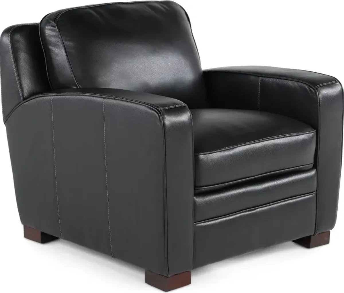 Stallion Black Leather Chair