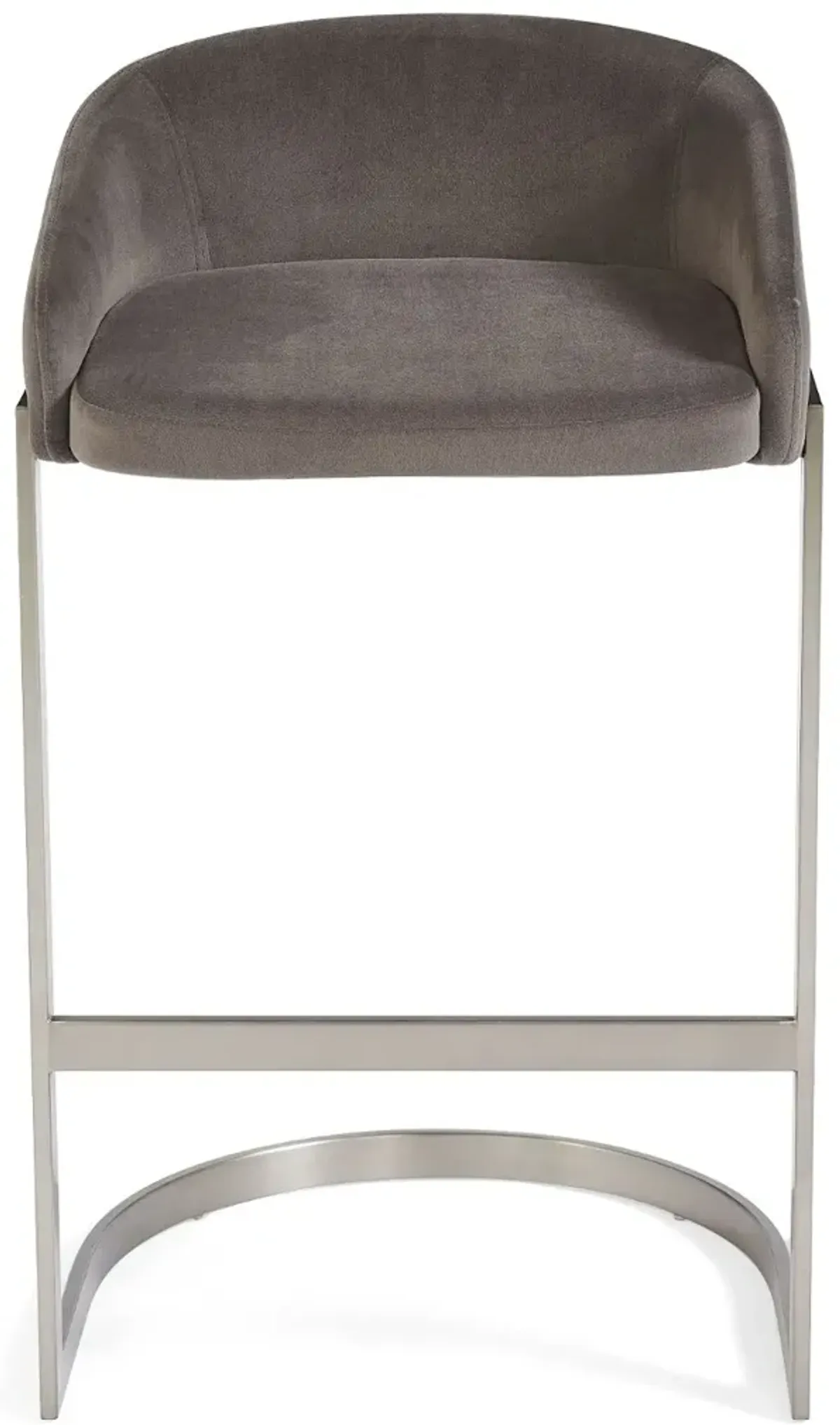 Oxford Mocha Brown and Nickel Counter Height Stool