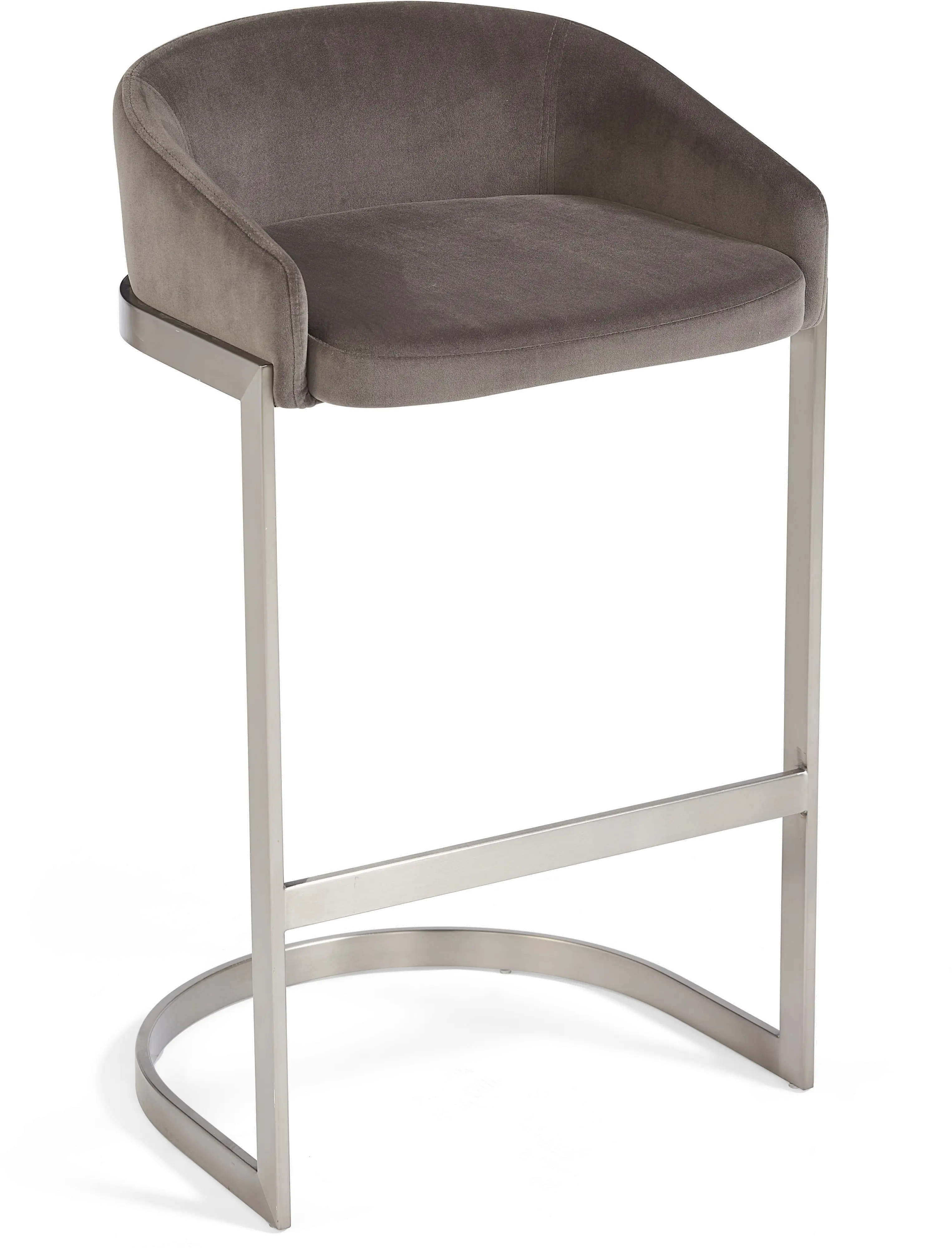 Oxford Mocha Brown and Nickel Counter Height Stool