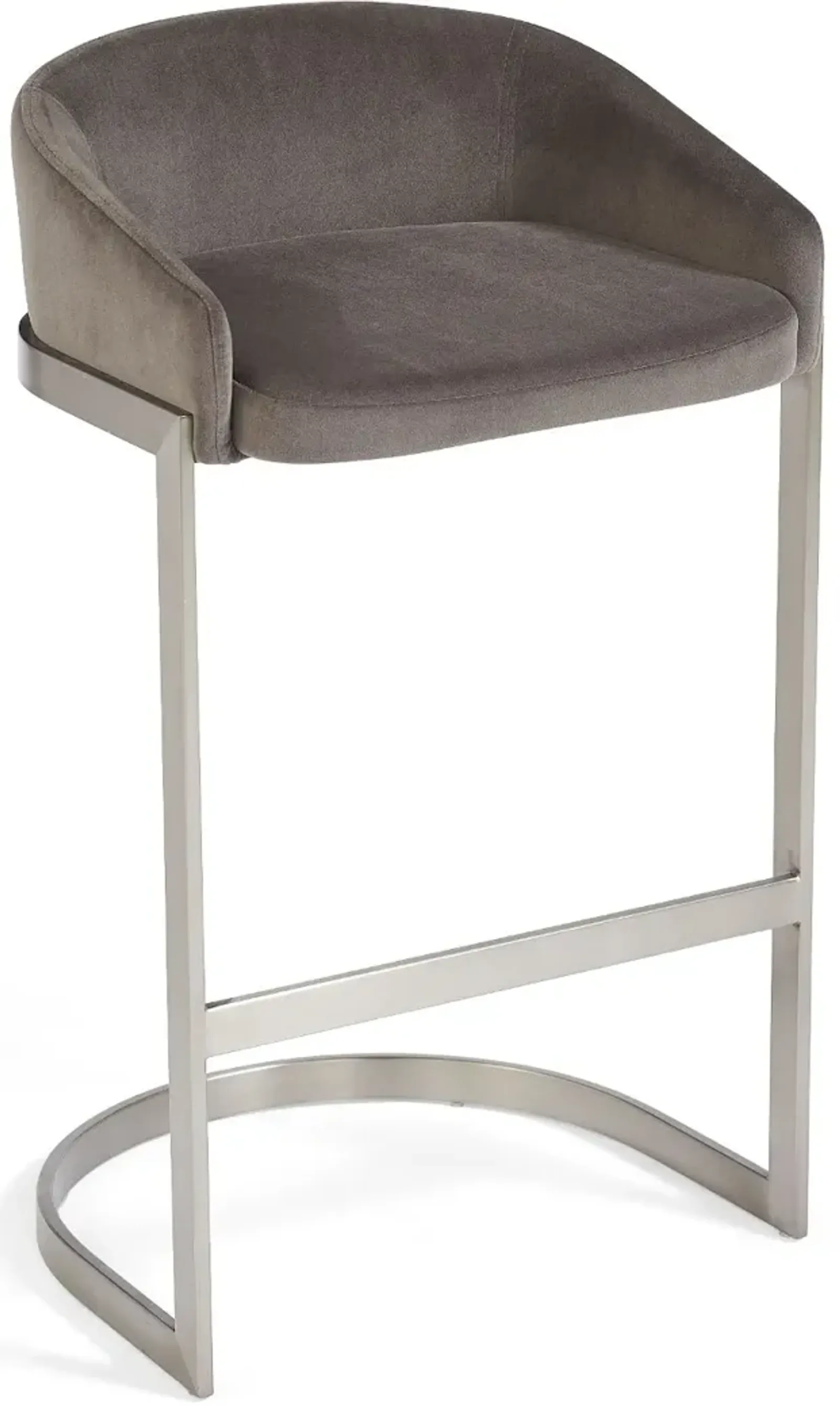 Oxford Mocha Brown and Nickel Counter Height Stool