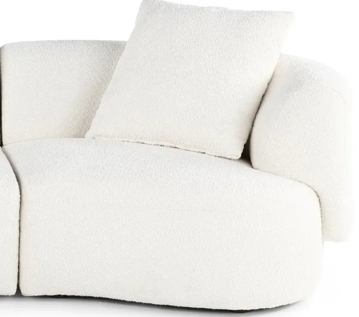 Abby White Right-Facing Chair