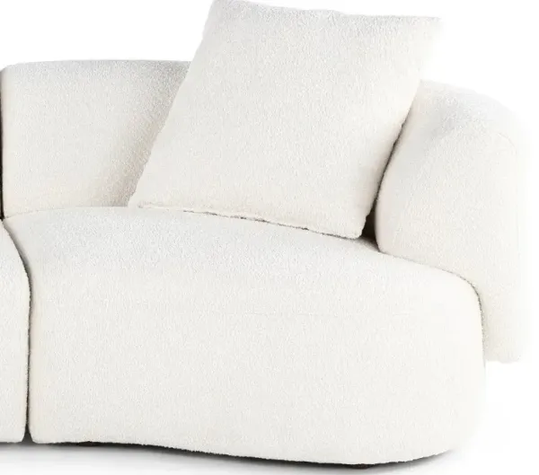 Abby White Right-Facing Chair