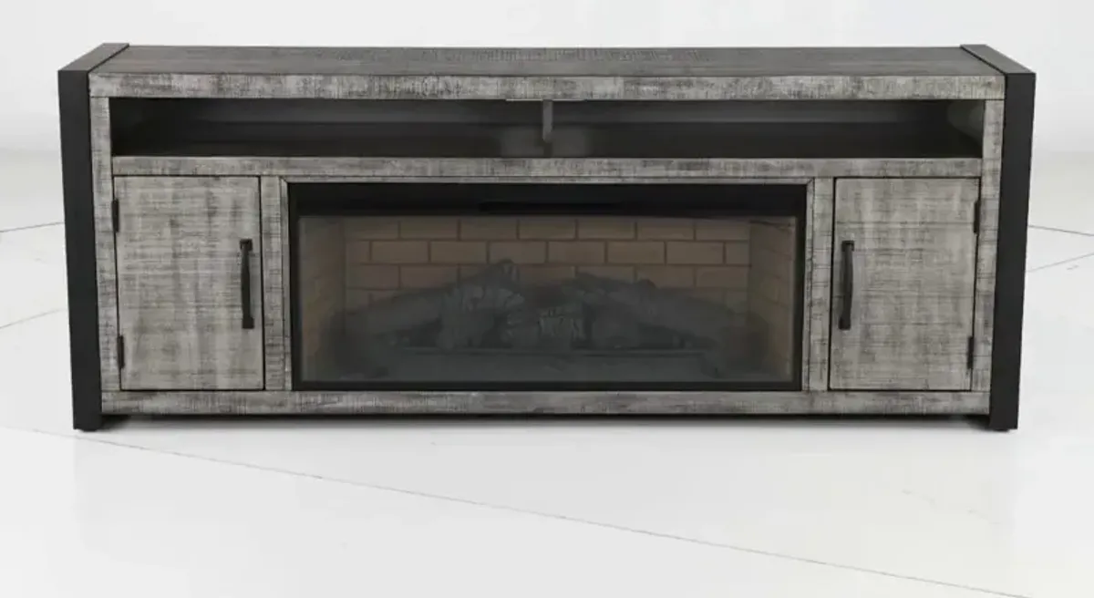 Ferrand Gray 78" Fireplace TV Stand