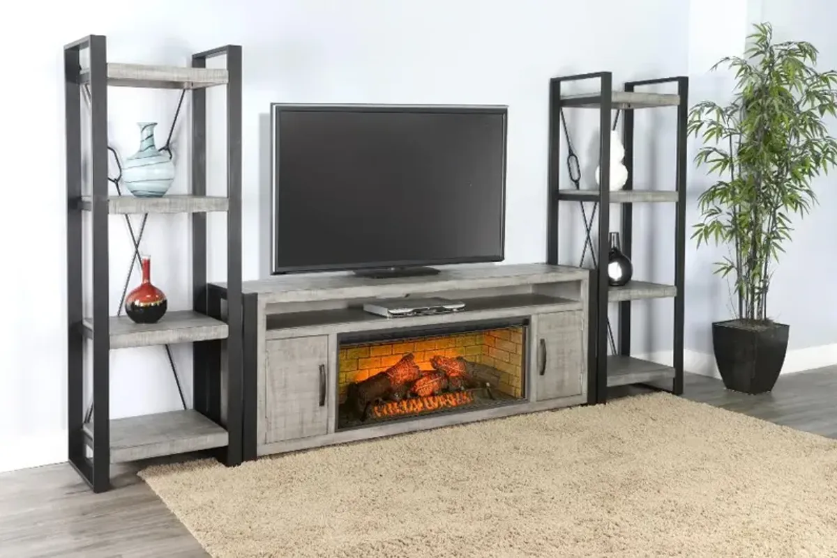 Ferrand Gray 78" Fireplace TV Stand