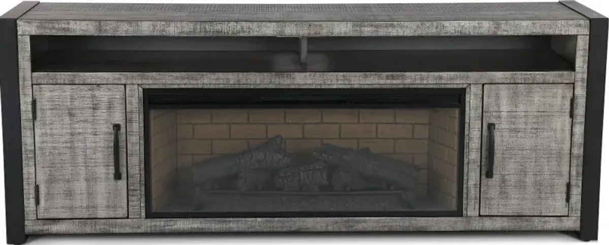 Ferrand Gray 78" Fireplace TV Stand