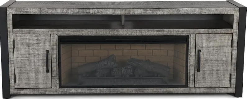 Ferrand Gray 78" Fireplace TV Stand