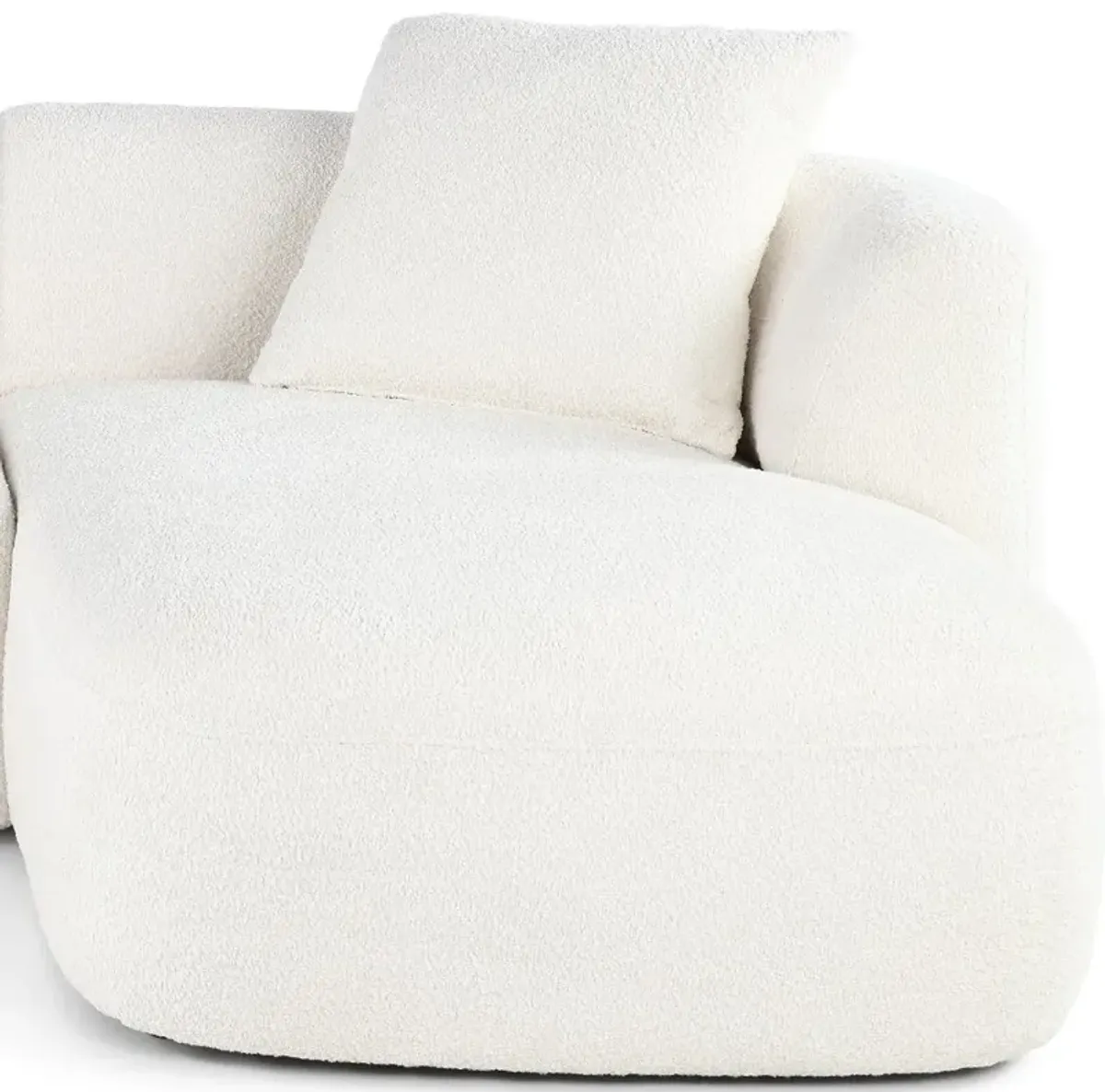 Abby White Right-Facing Chaise