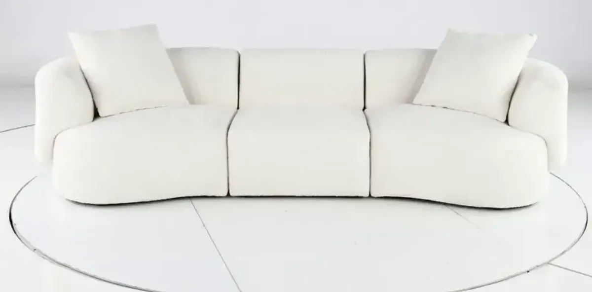 Abby White 3 Piece Sectional Sofa