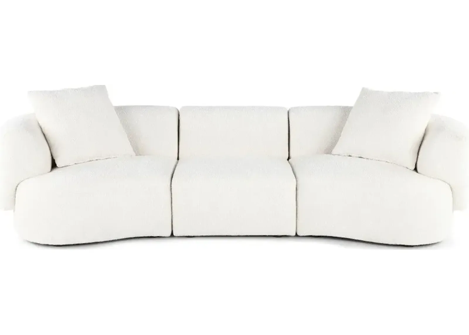 Abby White 3 Piece Sectional Sofa