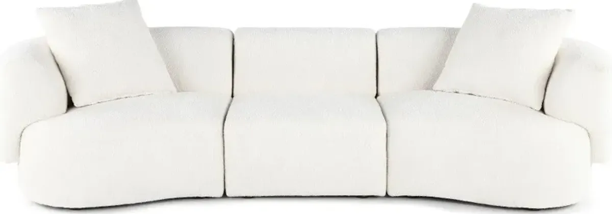 Abby White 3 Piece Sectional Sofa