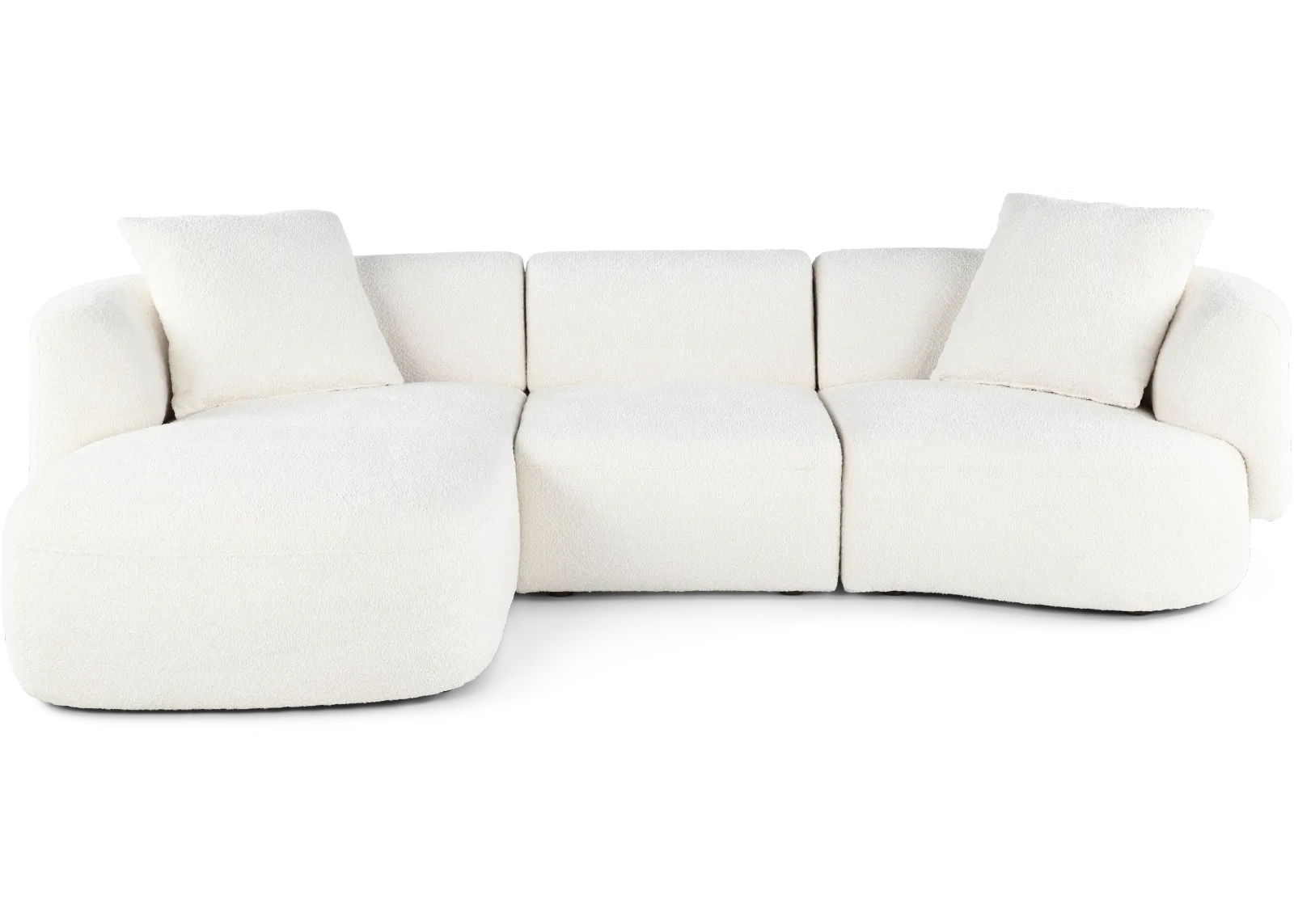 Abby White 3 Piece Sectional