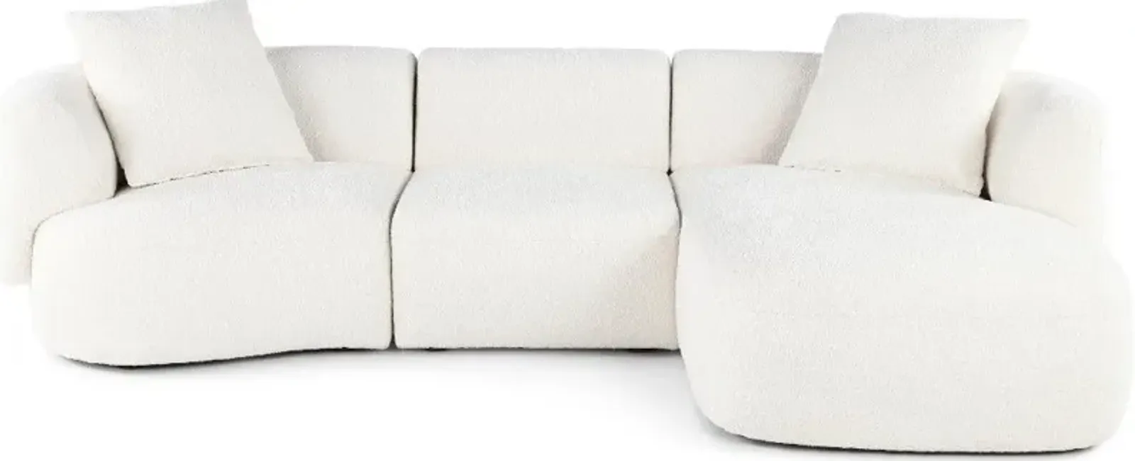 Abby White 3 Piece Sectional