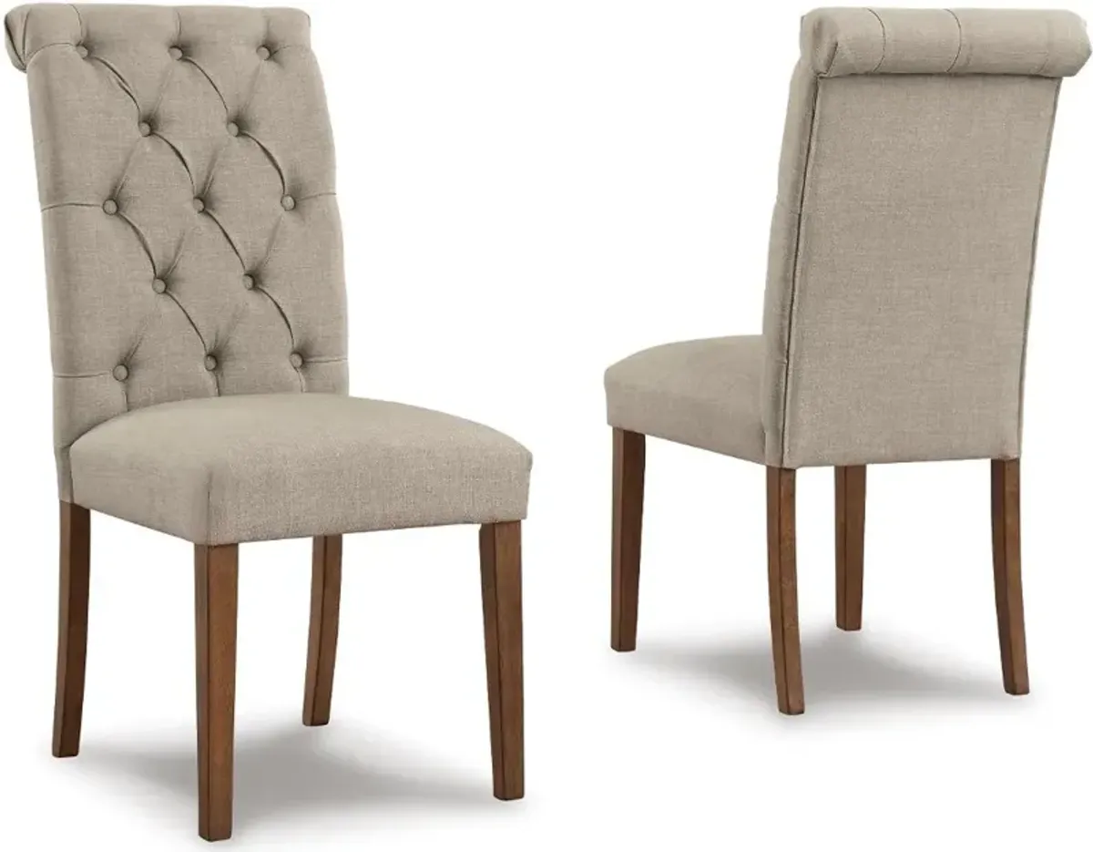 Shullplane Beige Upholstered Dining Chair