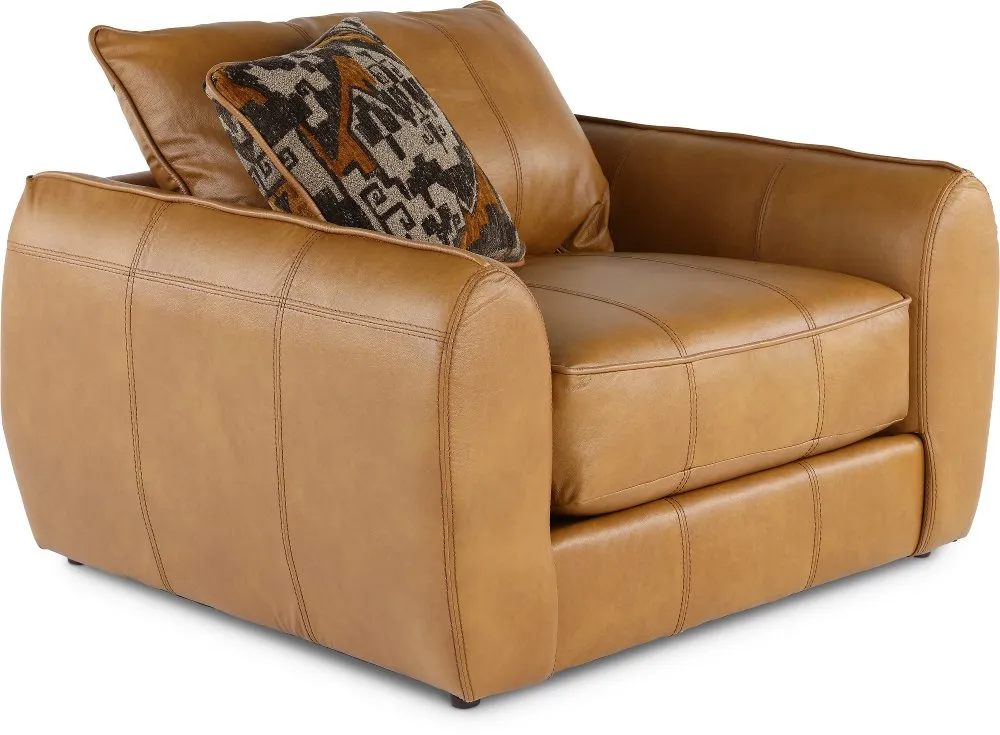 Corvara Tan Leather Chair