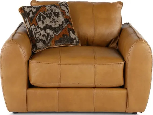 Corvara Tan Leather Chair