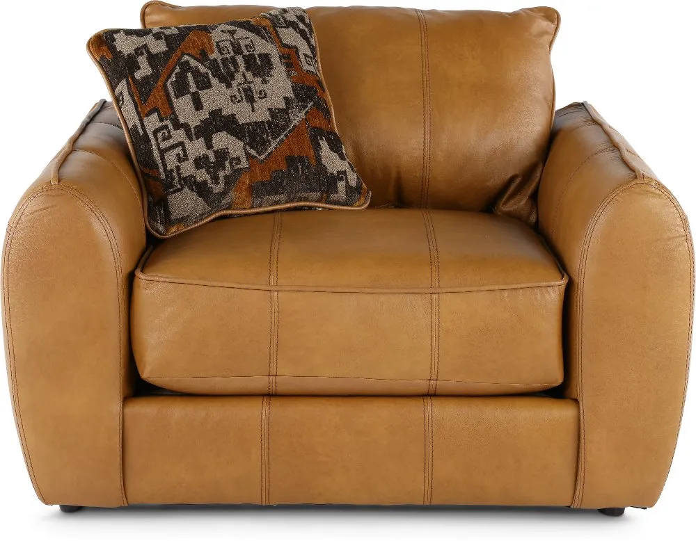 Corvara Tan Leather Chair