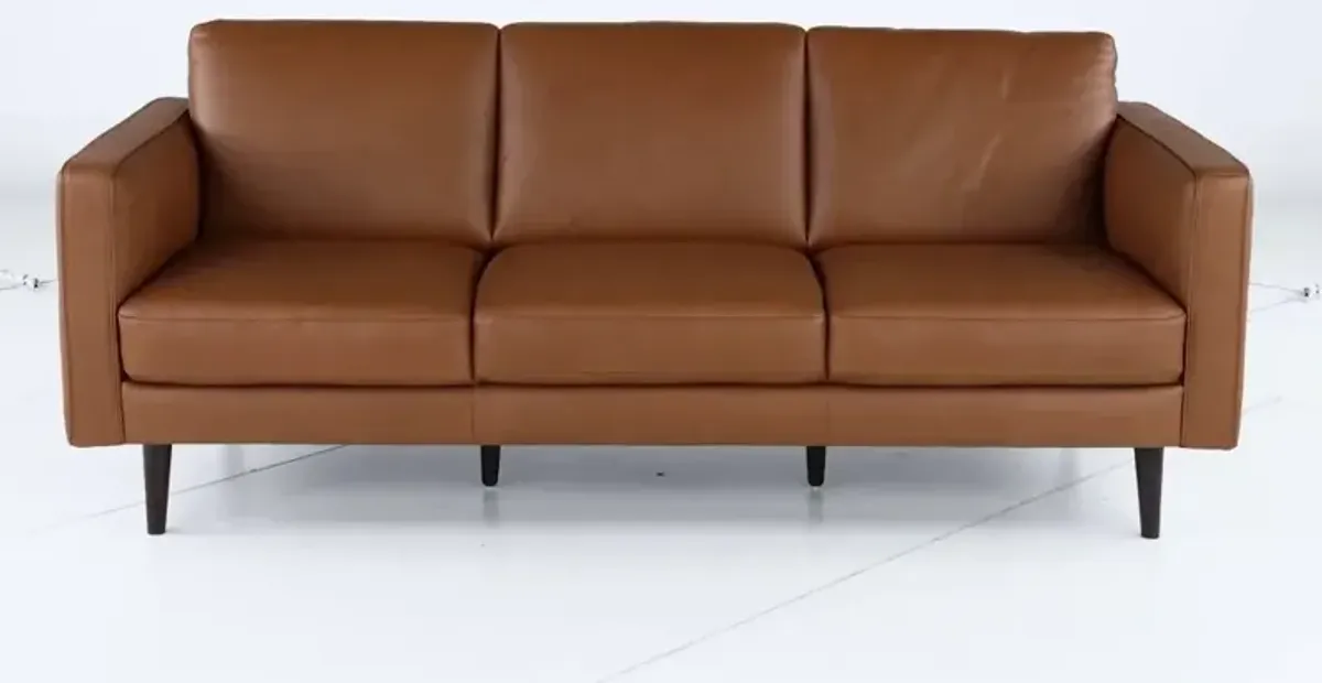 Destrezza Brown Leather Sofa