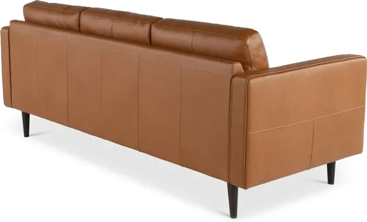 Destrezza Brown Leather Sofa