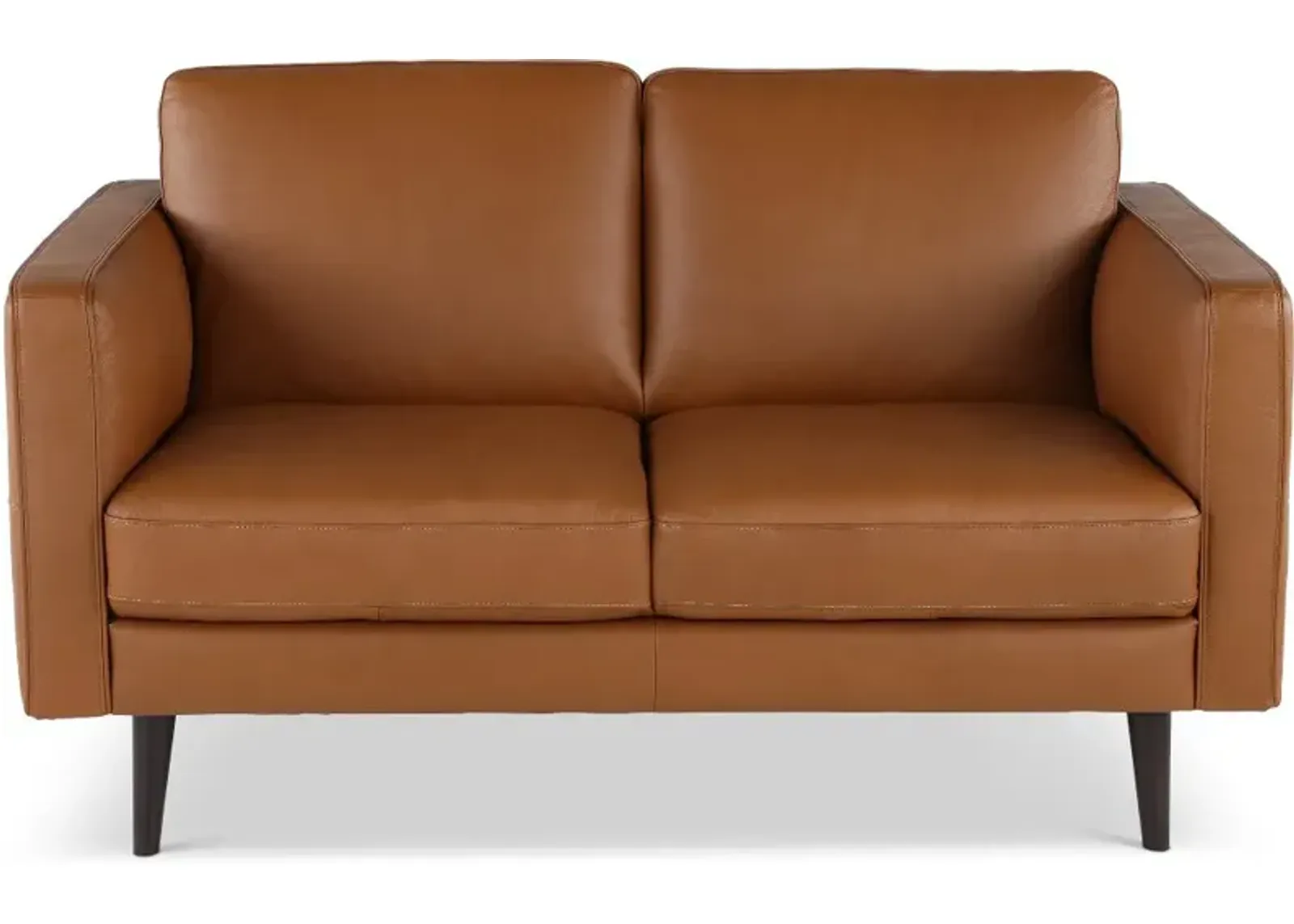 Destrezza Brown Leather Loveseat