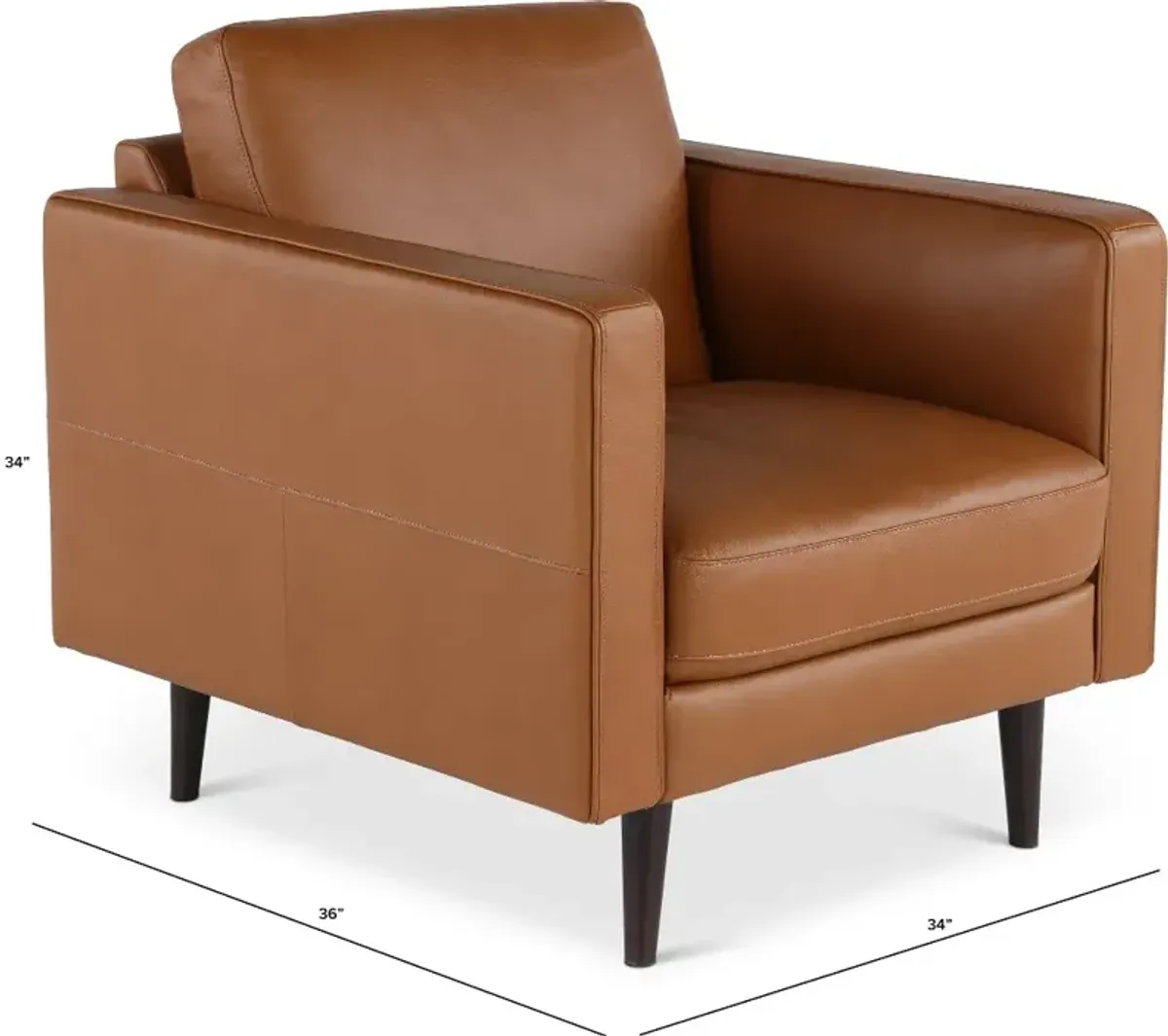 Destrezza Brown Leather Chair