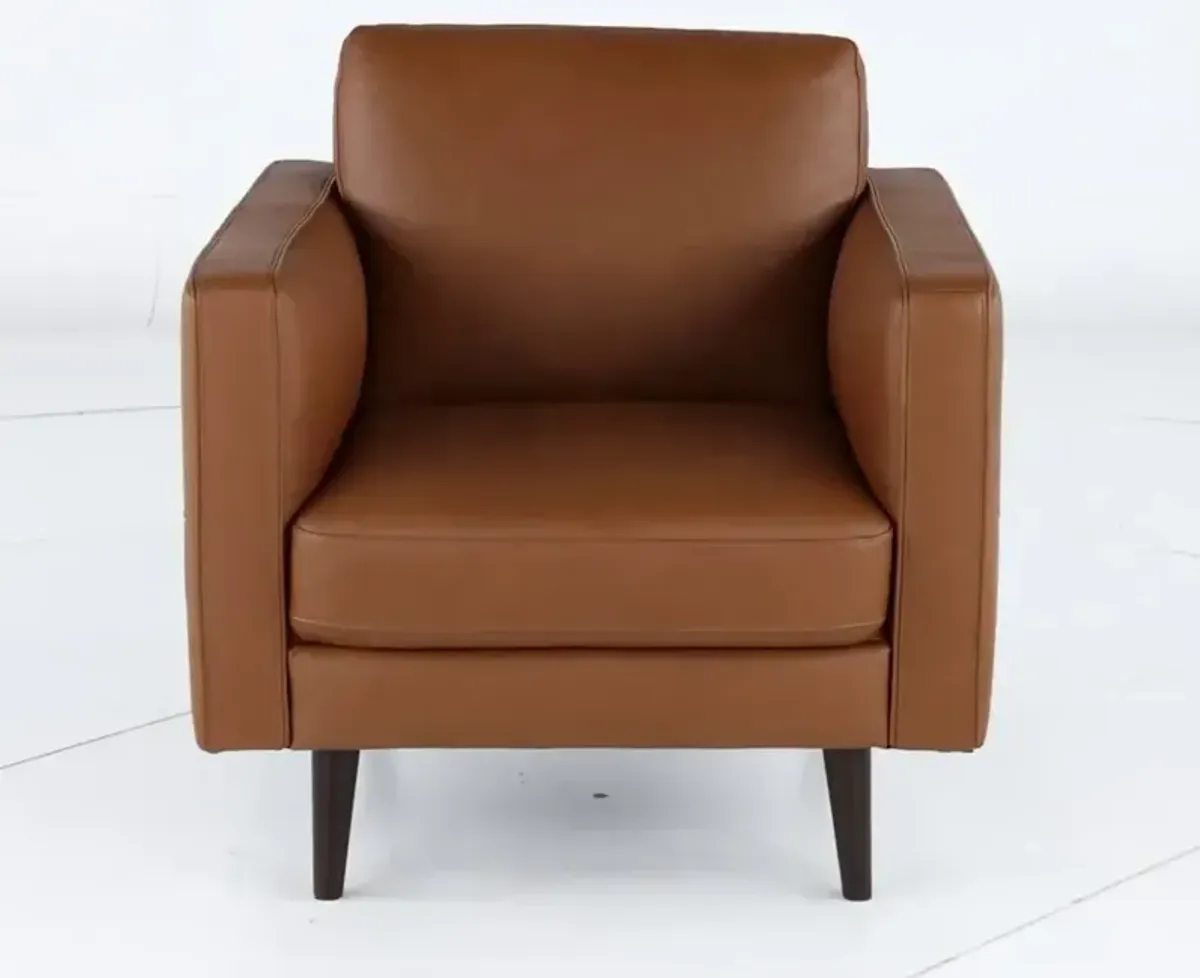 Destrezza Brown Leather Chair