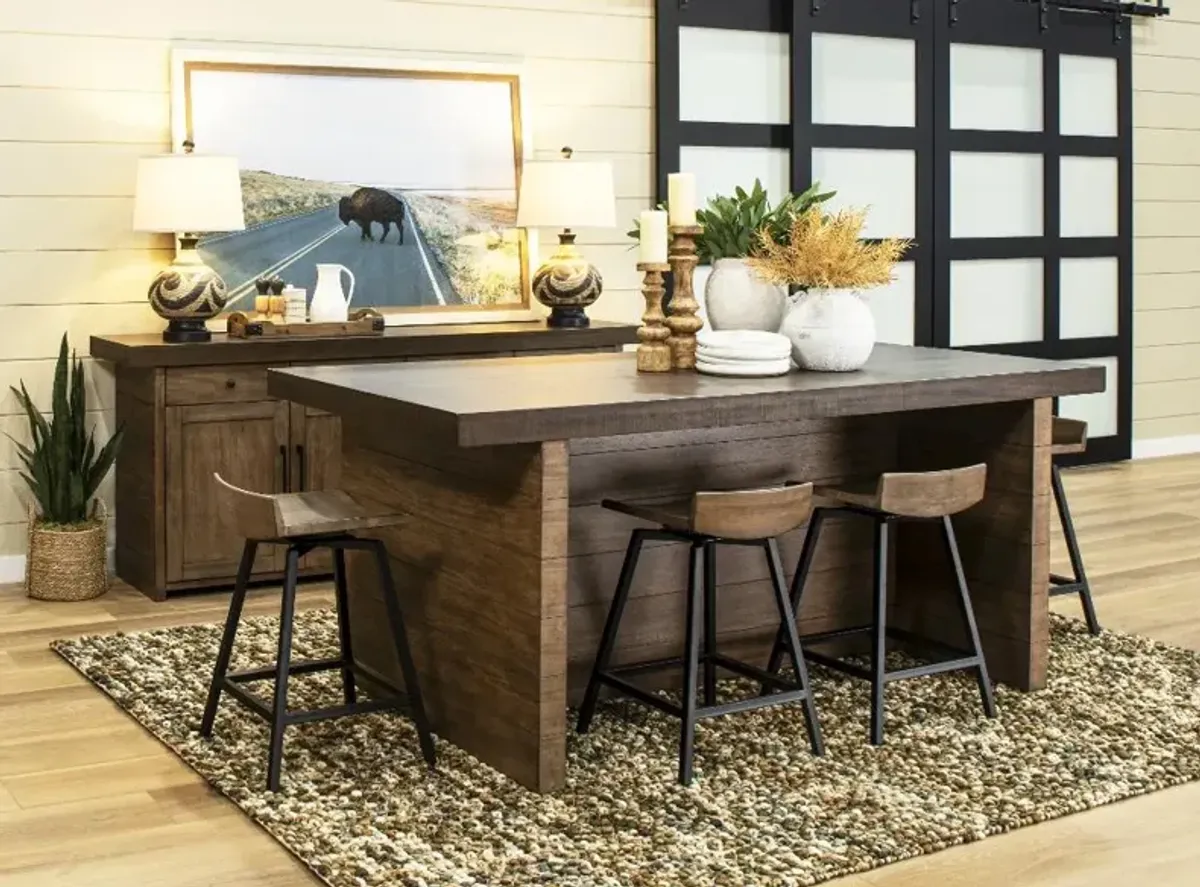 Boise Two-Tone Brown Counter Height Dining Table