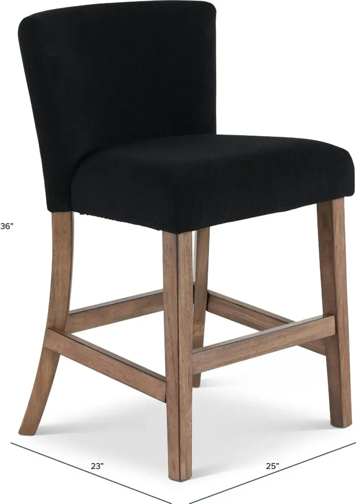 Gibson Black and Brown Counter Height Stool