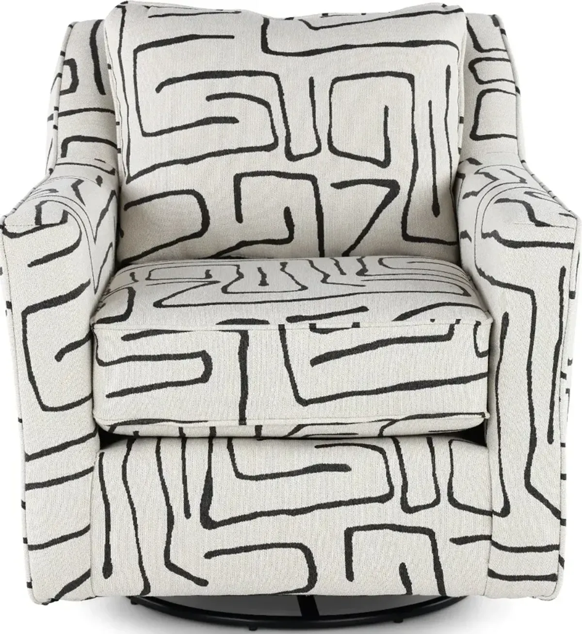 Durango Black and White Swivel Glider Chair